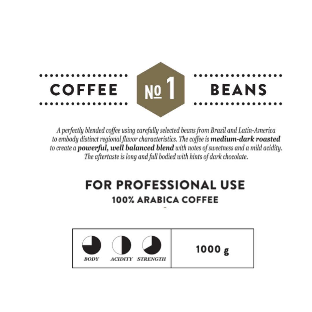 Barista Bros Brasil Bønner nr 1 mørk brent 1000gr